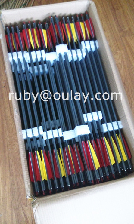 Archery carbon fiber arrows for compound bows
