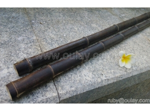Black gardening bamboo poles