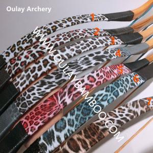 Natural Color Kids' Bows Youth Practice Shooting Recurve Fiberglass Wood Bows With Different Leathers And Siyahs
