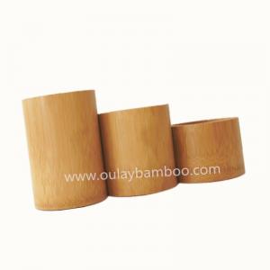 Reliable Nature Yellow Eco--friendly Bamboo Fiber Flower Pots Bamboo Vases Decoration Bamboo DIY Crafts Suppliers