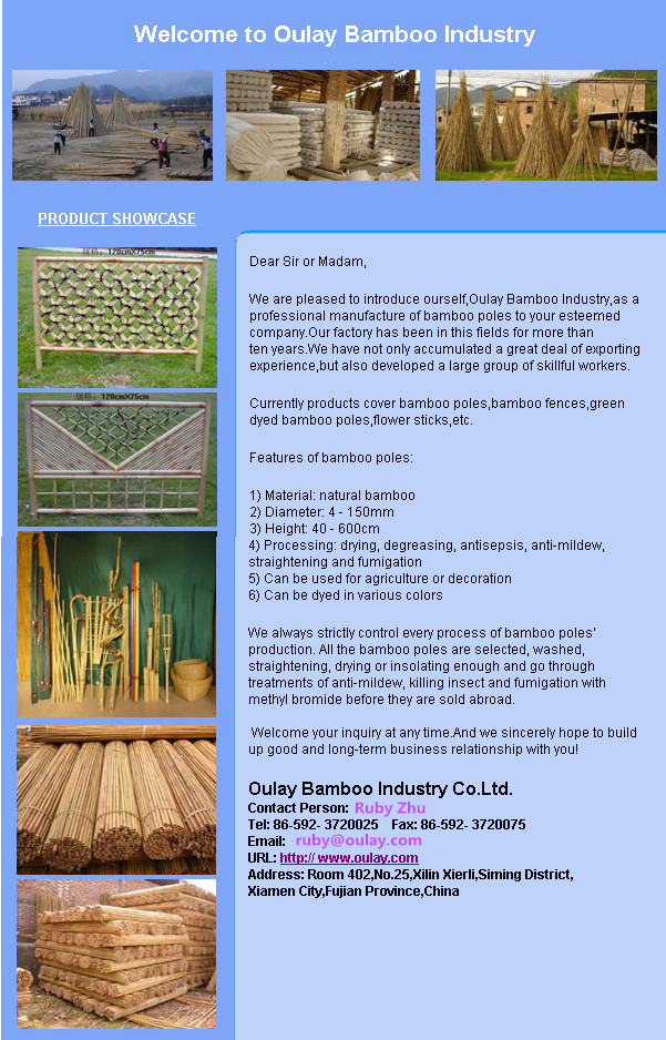 Bamboo pole arrows material