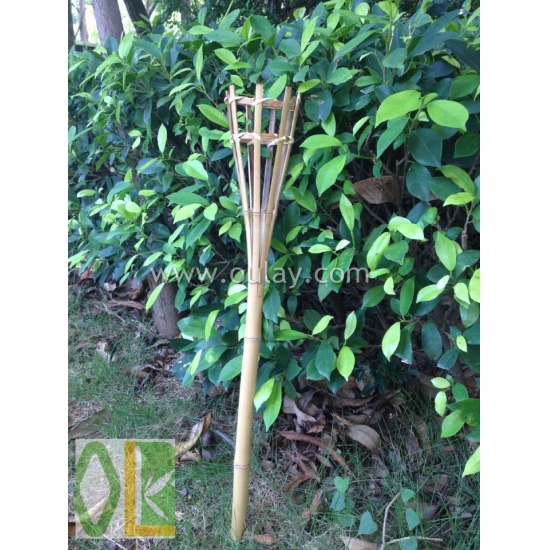 Handmade bamboo torch