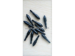 Black arrow tips for bamboo arrows