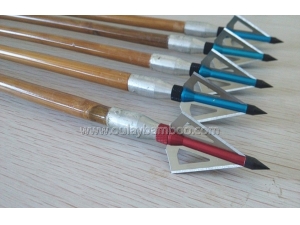 Archery bamboo tonkin arrows with nocks