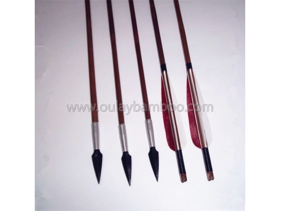 Bowhunting bamboo arrows with inserts