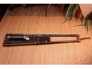 Nature Black Bamboo Poles Ladders With Flowers for Home And Garden Decoration