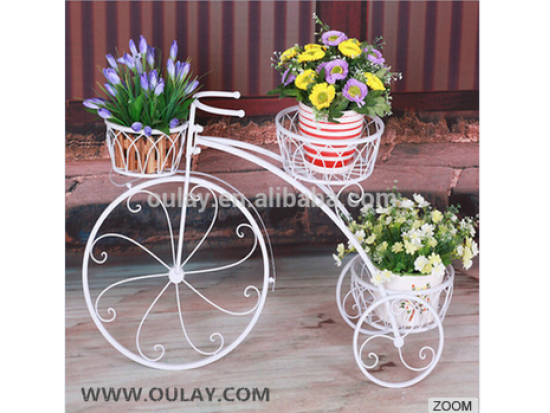 Garden Ornaments Metal Bicycle Flower Pots