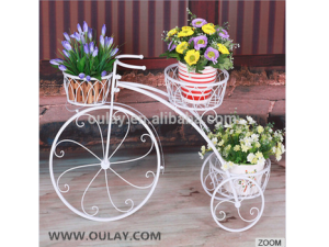 Garden Ornaments Metal Bicycle Flower Pots