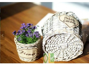 Chinese folk art,handmade flower basket for decorative indoor and ourdoor
