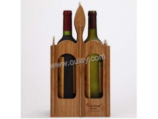 bamboo craft countertop wine display holder