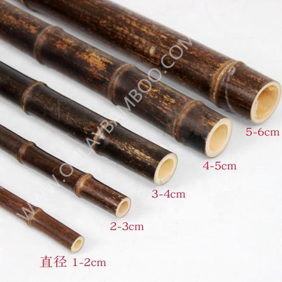 Natural black bamboo poles