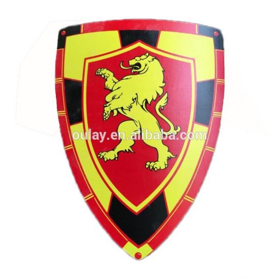 wooden colorful toy shield wood sword shield plaque for sale