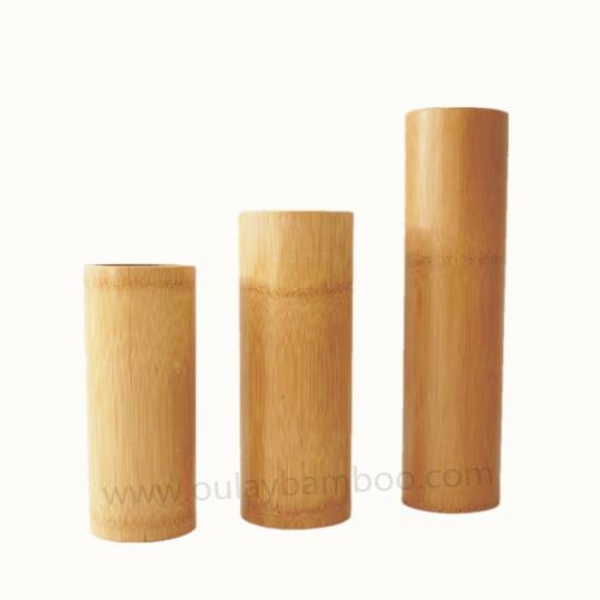 Nature Yellow Eco--friendly Bamboo Fiber Flower Pots Bamboo Vases Decoration Bamboo DIY Crafts