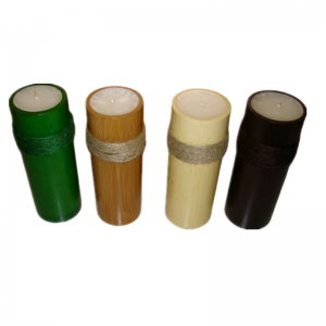 Colorful Painted Bamboo Tube Holders
