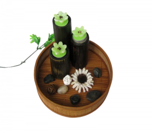 bamboo candle holders