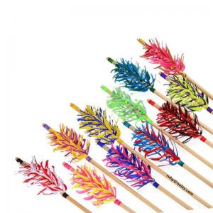 Top Quality Ramin Wood Shooting Arrows With Flu Flu Feathers