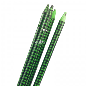 Hot Selling 32inch bowfishing Solid  fiberglass arrows  hunting fishessolid fiberglass arrow shaft(epoxy ) with 5pcs  carbon sticks inside and  black grain wrap on shafts