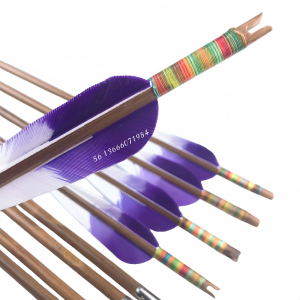 Archery Horse Bow Use Hunting Fletched Arrows With Fancy Turkey Feathers