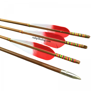 Archery Horse Bow Use Hunting Fletched Arrows With Fancy Turkey Feathers