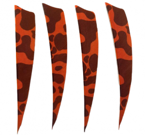 Turkey fletchings for bamboo arrows